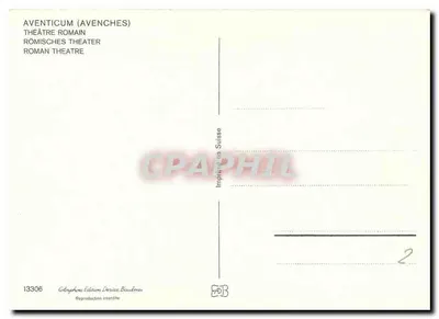 Aventicum (Avenches) — Teatr rzymski — Wydawnictwo Deriaz Baudmos, nr 13306 — Rewers