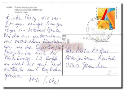 Aletschgebiet — lodowiec i góry — Rewers