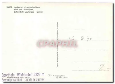 Widok z Gemmi Pass — Leukerbad — Gemmi — 50839 — Rewers