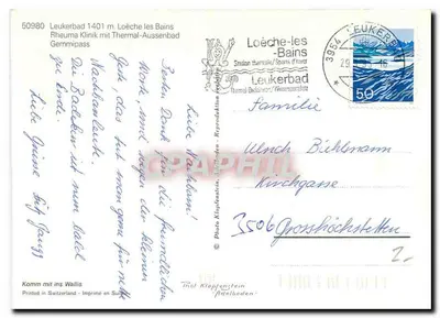 Leukerbad — Rheuma Klinik mit Thermal-Aussenbad — Throl Klopfenstein — Rewers