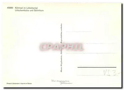 Kühmad in het L"otschental — L"otschenl"ucke en Schinhhorn — Foto Kl"upfenstein, n° 45890 — Achterkant