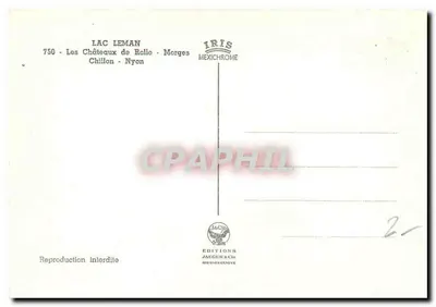 Los castillos de la costa — serie 750 — Ediciones Jaeger & Cie, Morges — Reverso