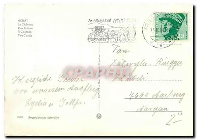 Morat — Zamek — wydawnictwo BOVE & Cie, Genewa, n° 8706 — Rewers