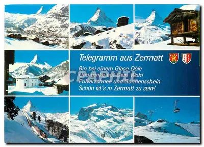 Zermatt — Montanha nevada e chalé — Foto Klopfenstein, n° 49812