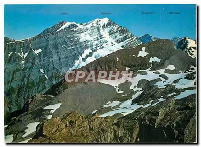 Vista dos Alpes — picos Alpola, Balmhorn, Doldenhorn, Blumisalp —