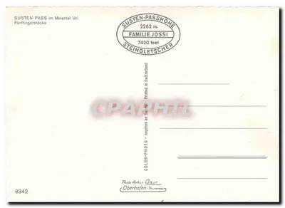 Susten-Pass — Fünffingerstöcke — Foto Arthur Gaur, Oberhofen-Thunersee — Rewers