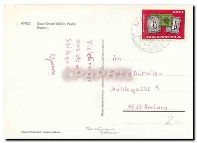 Saas-Grund — zasnieżone wioski w Alpach — Foto Kloppenstein — Rewers