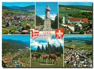 Délémont, Sentinelle dos Rangiers, Porrentruy, St-Ursanne, Franches Montagnes, Baingnèlètier — Jura — Edição Deriaz Baumlmi