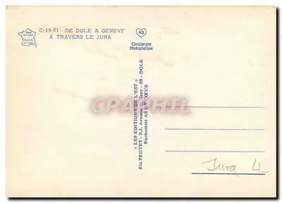 Z Dole do Genewy przez Jura — Trasa Biała N°5 — Wydawnictwo AS — Rewers