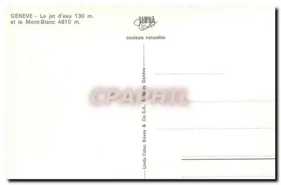 Ginevra — La fontana e il Monte Bianco — Linda Color & Cie S.A., Ginevra — Verso