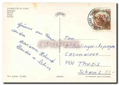 Torrette di Fano — plage — I.C.C.A.F. 26034 — Rewers