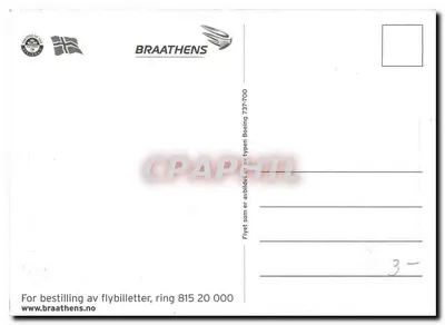 Avião Braathens — Boeing 737-700 — Braathens — Verso