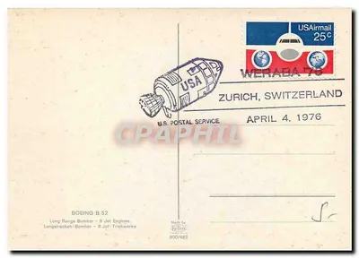Dois bombardeiros Boeing B-52 Stratofortress — Força Aérea dos EUA — editor Kallian, n° 900/482 — Verso