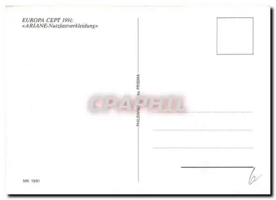Lançamento de uma foguete Ariane — Europa CEPT 1991 — Helvetia — Verso