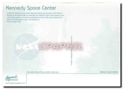 Centro Espacial Kennedy — Vista do lançamento de uma nave espacial — Impact #16422 — Verso