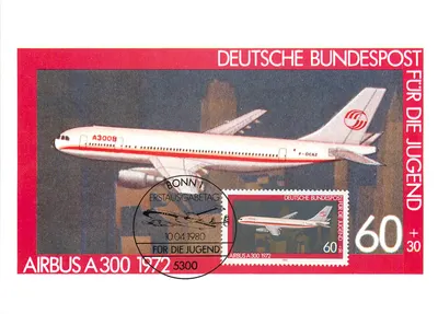 Airbus A300 — Primeira emissão para a juventude — Deutsche Bundespost