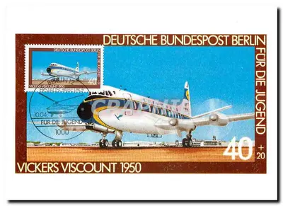 Vickers Viscount 1950 — para a juventude — Deutsche Bundespost Berlin, n° de série 1000