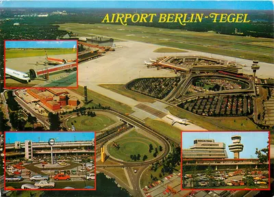 Aeroporto de Berlim-Tegel — vista aérea com inserções — Schirkus, n°3