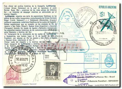 Zeppelin e hidroavião Lufthansa — Exposição aérea — Lufthansa — Verso