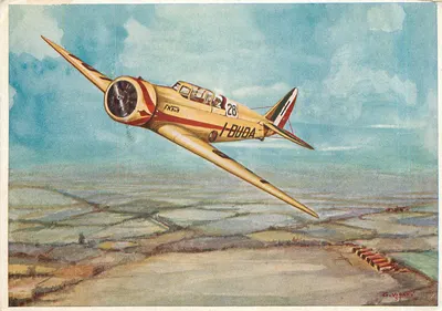 Avião NARDI F.N.305 — ilustração de G. Visano — editor Ingg. FRATELLI NARDI, Milão