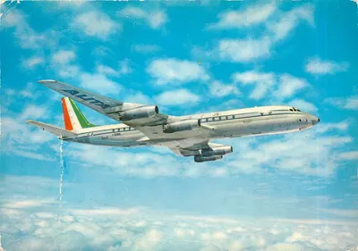 Avion Alitalia Douglas DC-8 — Alitalia Airlines — éditeur Alitalia, n° de série 2