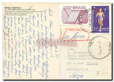 São Bernardo do Campo — Paineiras com vista panorâmica da cidade — BRASIL TURÍSTICO — Verso