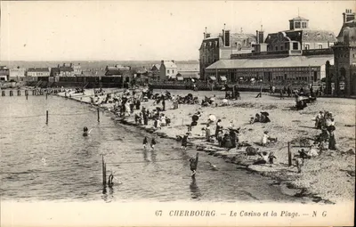 Cherbourg — A Casino e a Praia — N.G.