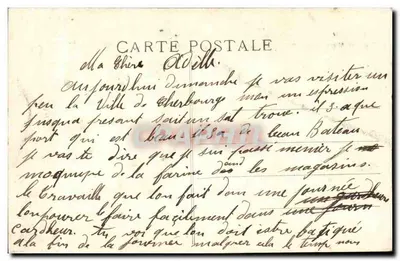 Estatua ecuestre — Cherbourg — Edición L. Ratti, Nuevas y Confecciones — Reverso