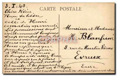 Cherbourg — Fort de l'Est przy silnym wietrze z północy — Wydawca Cherbourg, n° 171 — Rewers