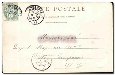 Cherbourg, Igreja da Trindade — Place Napoléon — Grand Beaur, A. Divéain — Verso