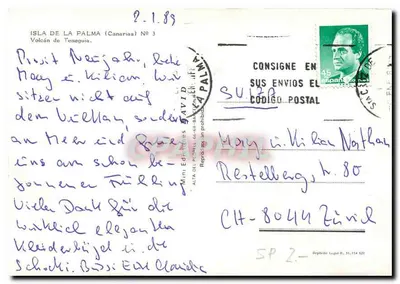 Volcán de Teneguía — Ilha de La Palma (Canárias) — Mini Ediciones AVID — Verso