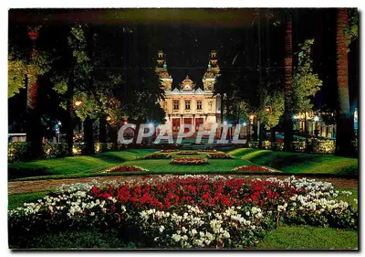 Monte-Carlo — O Casino e os jardins à noite — Éditions Molipor
