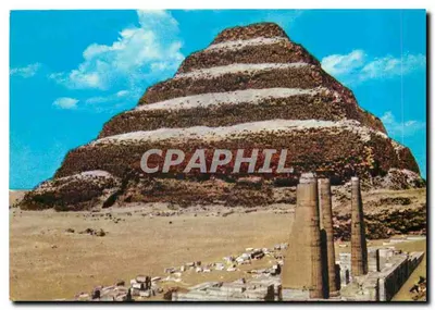 Pirâmide de degraus de Sakkara — Egito — editada por Lehnhert & Landrock, n° 645