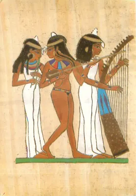 Músicas — pintura mural do túmulo de Nakht, 1425 a.C. — Lambelet & El Nassawi & Co.