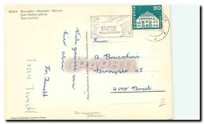 Marmota – Marmota – Marmot – Gute Sachen gibt es – Que c'est bon – Thol. Klapfenstein – 86924 — Verso