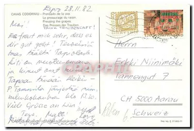 Wyciskanie winogron — CAVAS CODORNIU — wydawca nieodczytalny — Rewers