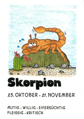 Escorpião — signo astrológico — Rud. Suter AG, Oberrieden/Zürich, n° 929