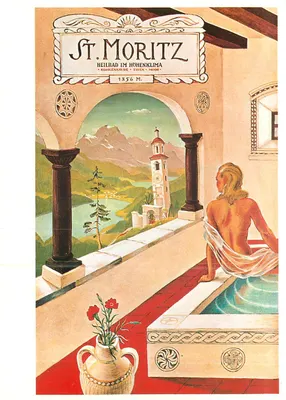 St. Moritz — estação termal — Hugo Laub, 1943