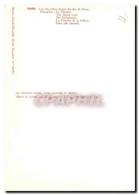 Bardzo bogate godziny księcia Berry'ego — Listopad — La Glandée — Wydawnictwo Nomis, Paryż — Rewers