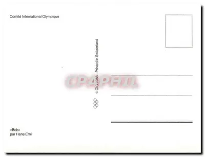 Bob — Soggetto sportivo — Comitato Olimpico Internazionale, stampata in Svizzera nel 1963 — Verso
