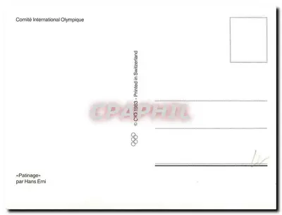 Pattinaggio — opera di Hans Erni — Comitato Olimpico Internazionale — Verso