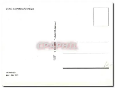 Calcio — opera di Hans Emi — Comitato Olimpico Internazionale — Verso