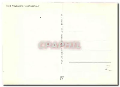 Capela Santa Cruz, Nesselbach/AG — editor Verlag Beringer & Pampaluchi, Zürich — Verso
