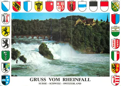 Rheinfall — queda do rio Reno — editor Globetrotter GmbH, n° de série 2