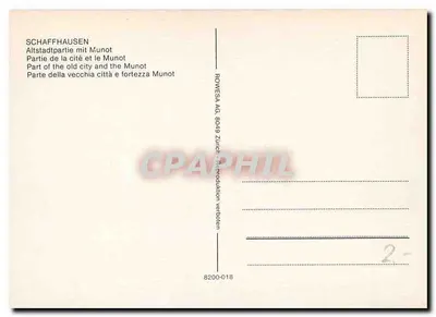 Schaffhausen — Część miasta i Munot — ROWESIA AG, 8049 Zurich — Rewers