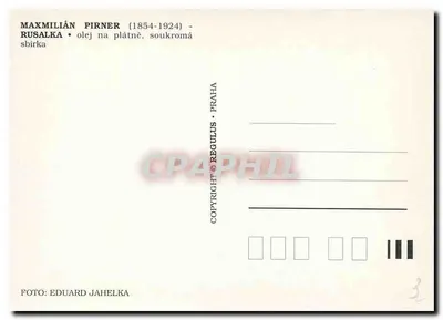 Rusalka — Ölgemälde — Maxmilián Pirner (1854-1924) — Verlag Regulus, Prag — Rückseite