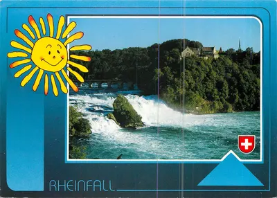 Rheinfall — queda do rio Reno — editor Rud. Suter AG, n° 5113