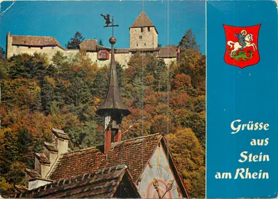 Castelo de Stein am Rhein — vista panorâmica — Grüss aus Stein am Rhein