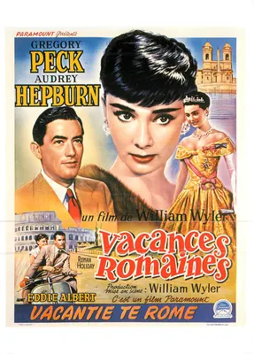 Férias em Roma — Cinémathèque Suisse — produzido por William Wylers, impresso na Itália, n° 57143, 1953