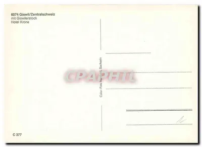 Giswil/Zentralschweiz — com o Giswilerstock e o hotel Krone — Verso
